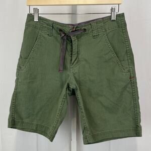 TOAD & CO Mens Benchmark Shorts Zip Fly Drawstring Casual Green Size 30